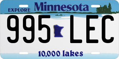 MN license plate 995LEC