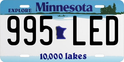 MN license plate 995LED