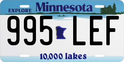 MN license plate 995LEF