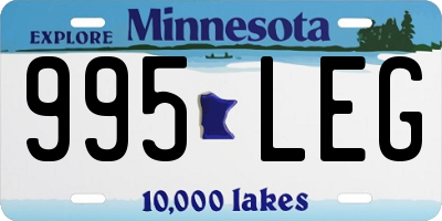 MN license plate 995LEG