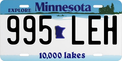 MN license plate 995LEH
