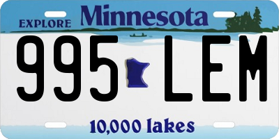 MN license plate 995LEM