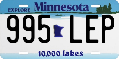 MN license plate 995LEP