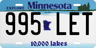MN license plate 995LET