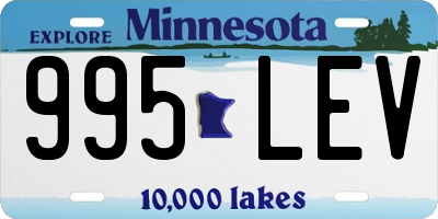 MN license plate 995LEV