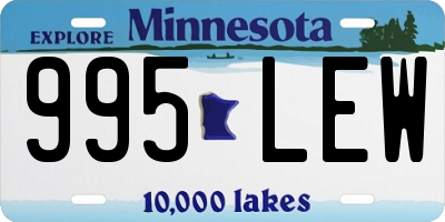 MN license plate 995LEW