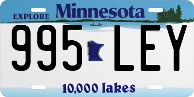 MN license plate 995LEY