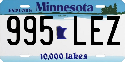 MN license plate 995LEZ