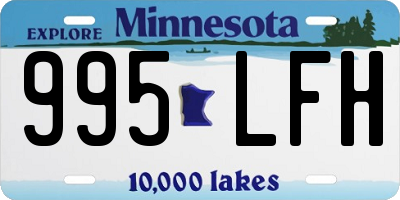 MN license plate 995LFH