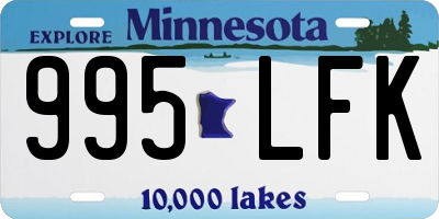 MN license plate 995LFK
