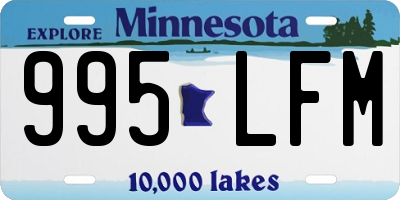 MN license plate 995LFM