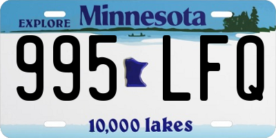 MN license plate 995LFQ