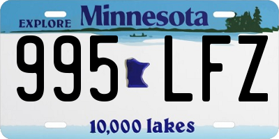 MN license plate 995LFZ
