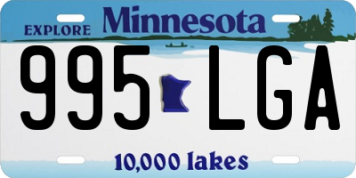 MN license plate 995LGA