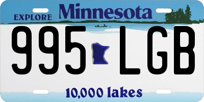 MN license plate 995LGB
