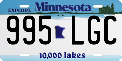 MN license plate 995LGC
