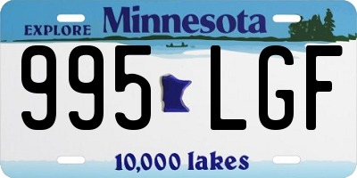 MN license plate 995LGF