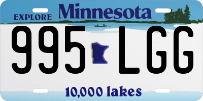 MN license plate 995LGG