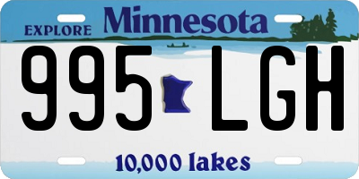 MN license plate 995LGH