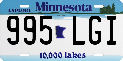 MN license plate 995LGI