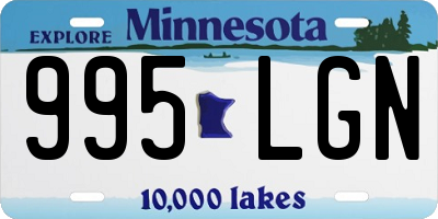 MN license plate 995LGN