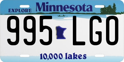 MN license plate 995LGO