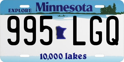 MN license plate 995LGQ