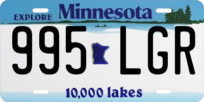 MN license plate 995LGR
