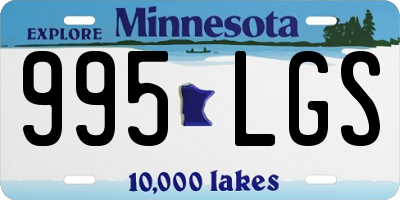 MN license plate 995LGS