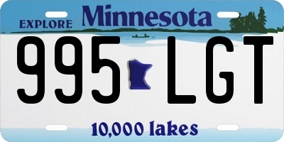 MN license plate 995LGT