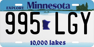 MN license plate 995LGY