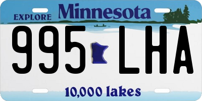MN license plate 995LHA