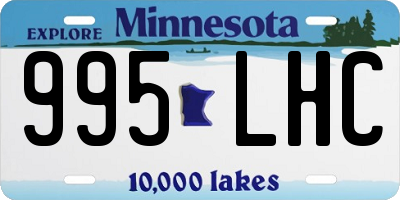 MN license plate 995LHC