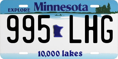 MN license plate 995LHG