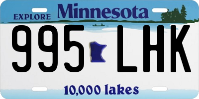 MN license plate 995LHK