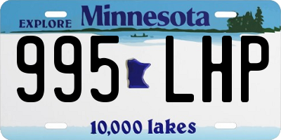 MN license plate 995LHP