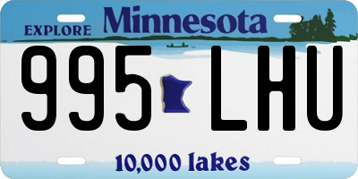 MN license plate 995LHU