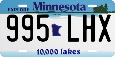 MN license plate 995LHX