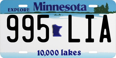 MN license plate 995LIA