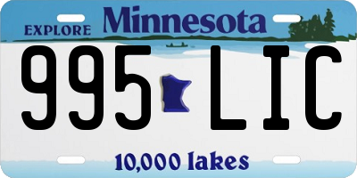 MN license plate 995LIC