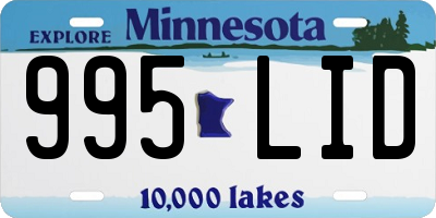 MN license plate 995LID