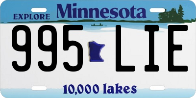 MN license plate 995LIE