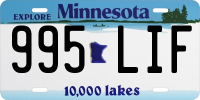 MN license plate 995LIF
