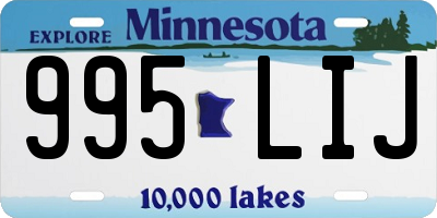 MN license plate 995LIJ