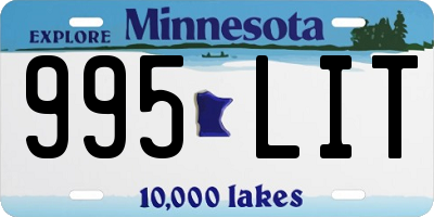 MN license plate 995LIT