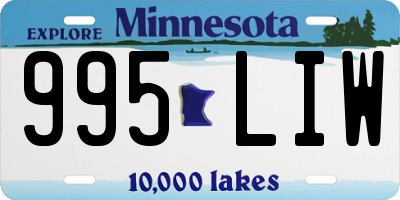 MN license plate 995LIW