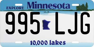 MN license plate 995LJG