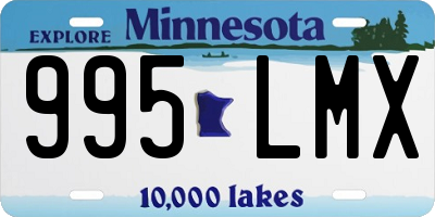 MN license plate 995LMX