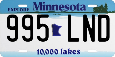 MN license plate 995LND
