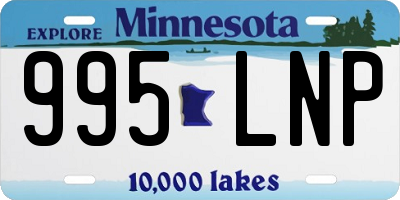 MN license plate 995LNP